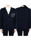 Embroidered Logo Wool Cardigan Navy - MAISON MARGIELA - BALAAN 2