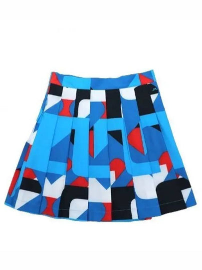 Golf Adina Print Skirt Brilliant Blue Big Bridge - J.LINDEBERG - BALAAN 2