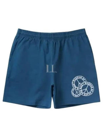 Museum OF Peace QUIET Logo Badge Shorts Pants Navy MOPQSS2317 - MUSEUM OF PEACE & QUIET - BALAAN 1