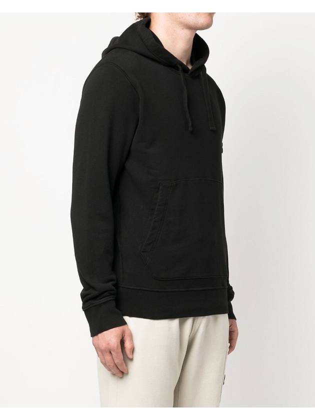 Signature Logo Patch Hoodie Black - STONE ISLAND - BALAAN 4