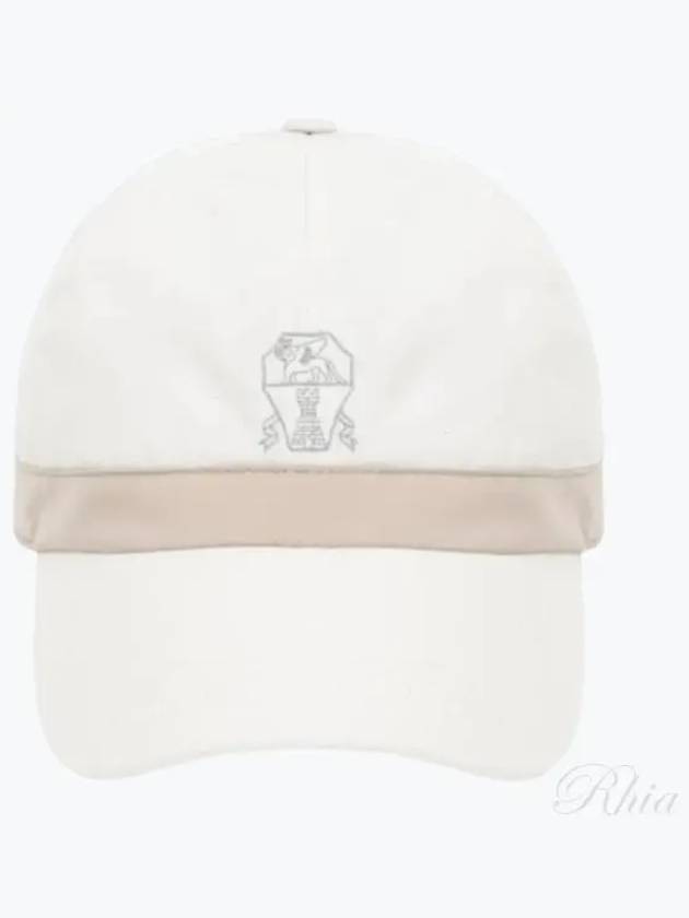 Front Embroidered Logo Ball Cap White - BRUNELLO CUCINELLI - BALAAN 2