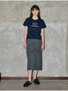 Stripe Long Skirt Gray - CORCA - BALAAN 2