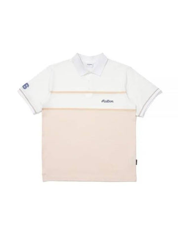 Marlbon Script Polo T-Shirt WHITE MAN M3221PTS23WHT - MALBON GOLF - BALAAN 1