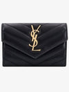 Cassandre Matelasse Small Lambskin Card Wallet Black - SAINT LAURENT - BALAAN 2