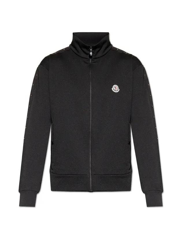 Studded Track Jacket Black - MONCLER - BALAAN 1