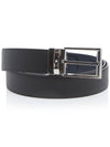 Rectangular Pin Buckle Reversible Belt Black Indigo - MONTBLANC - BALAAN 1