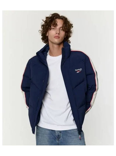 Classic Vector Paneled Down Jacket Navy - REEBOK - BALAAN 1