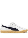 Clyde Vintage Leather Low-Top Sneakers White - PUMA - BALAAN 1