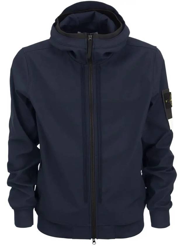 Wappen Patch Soft Shell Hooded Jacket Navy - STONE ISLAND - BALAAN 3