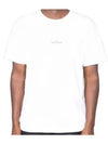 Grover Logo Back Printing Short Sleeve T-Shirt White - STONE ISLAND - BALAAN 2