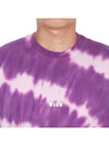 Logo Tie Dye Short Sleeve T-Shirt Purple - MSGM - BALAAN 7