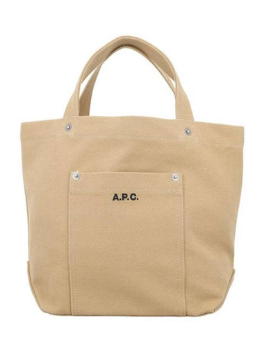 Small Horizontal Heavyweight Canvas Tote Bag Sand - A.P.C. - BALAAN 1