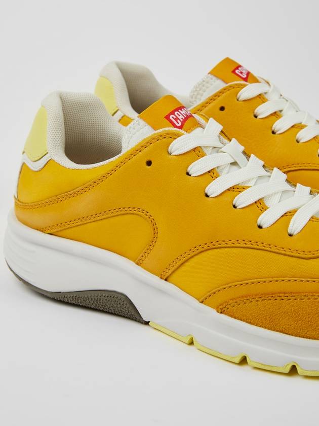 Drift Textile Leather Low Top Sneakers Yellow - CAMPER - BALAAN 4