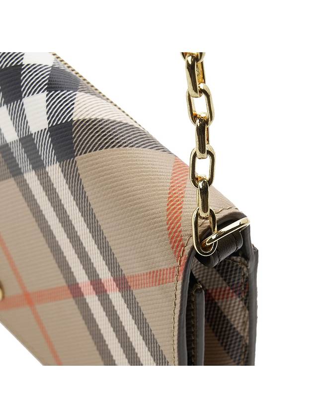 Check Chain Strap Cross Bag Sand - BURBERRY - BALAAN 8