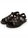 Kumihimo Cage Leather Sandals Brown - LORO PIANA - BALAAN 4