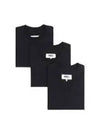 Cotton 3 Pack Short Sleeve T-Shirt Black - MAISON MARGIELA - BALAAN 2