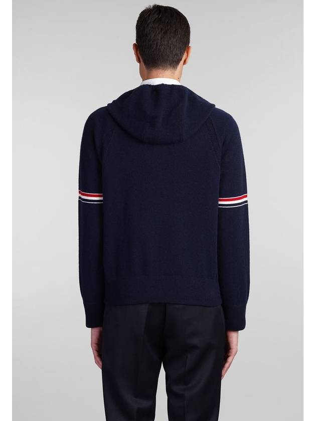 Armband Cashmere Zip-Up Hoodie Navy - THOM BROWNE - BALAAN 4