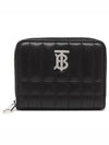 Lola Quilted Zip Round Coin Card Wallet Black - BURBERRY - BALAAN 2