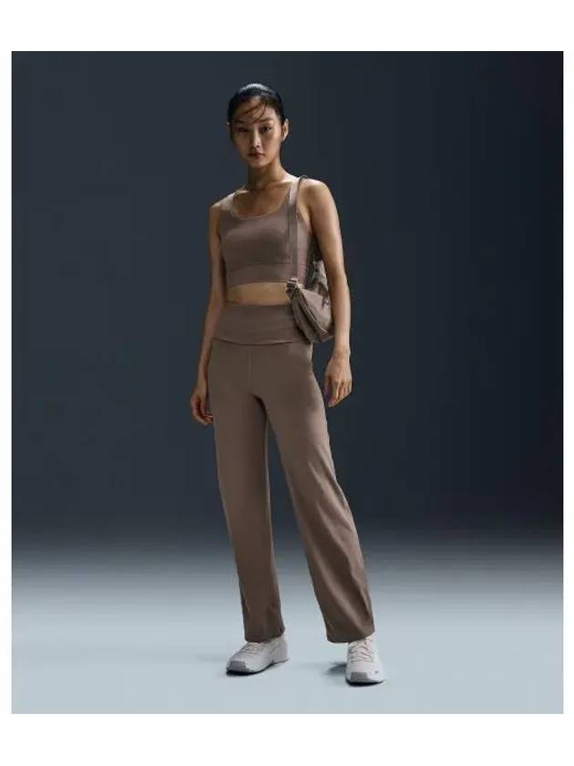 One  Dri-FIT High-Waisted Fold-Over Track Pants Mink Brown - NIKE - BALAAN 1