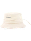 Gadjo Knotted Bucket Hat Off White - JACQUEMUS - BALAAN 4