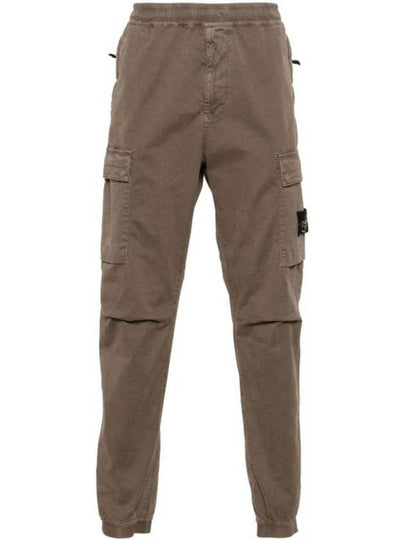 Stretch Cotton Cargo Straight Pants Brown - STONE ISLAND - BALAAN 2