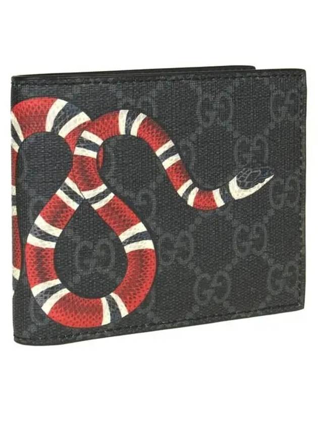 GG Supreme Bestiary Kingsnake Print Half Wallet Black - GUCCI - BALAAN 3