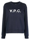 Elisa Logo Print Sweatshirt Navy - A.P.C. - BALAAN 2