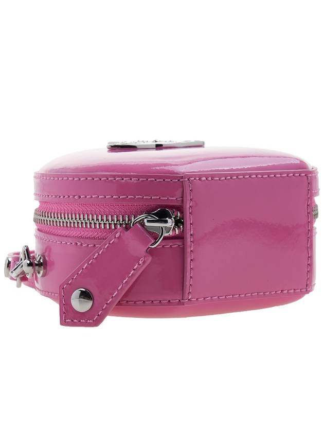 Silver Logo Shiny Mini Round Cross Bag Pink - VIVIENNE WESTWOOD - BALAAN 6