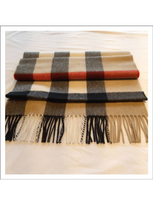 Check Fringe Cashmere Muffler - BURBERRY - BALAAN 2