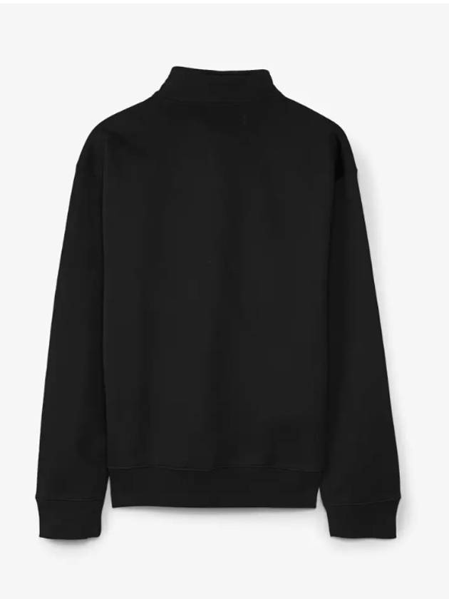 Solo Swoosh Quarter Zip-Up Sweatshirt Black - NIKE - BALAAN 4