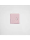 Small Saffiano Leather Half Wallet Pink - PRADA - BALAAN 1