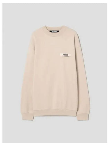 Jacquemus Men s Le Sweatshirt Gro Grain Beige Domestic Product GM0024060549857 - JACQUEMUS - BALAAN 1