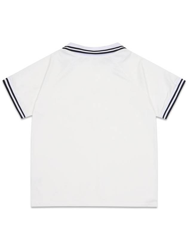 Logo V-neckline Short Sleeve T-Shirt White MMCSS24ST2WH - MACKY - BALAAN 3