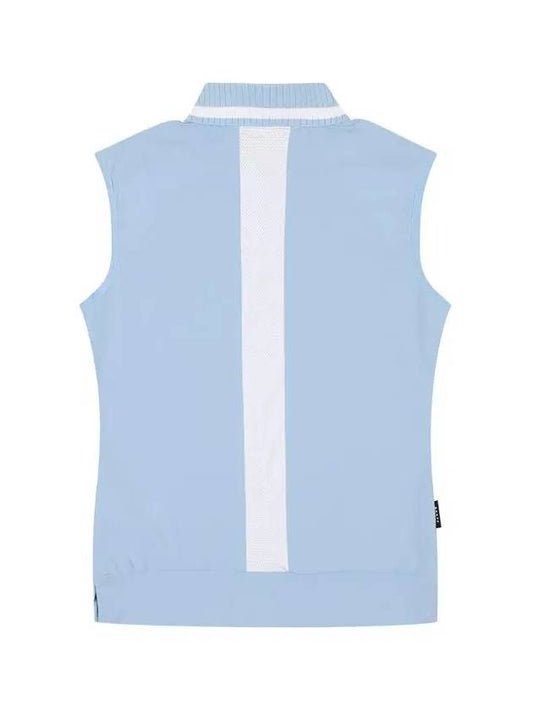 Wide Collar Functional Sleeveless T-Shirt OF9804LABLUE - ONOFF - BALAAN 2