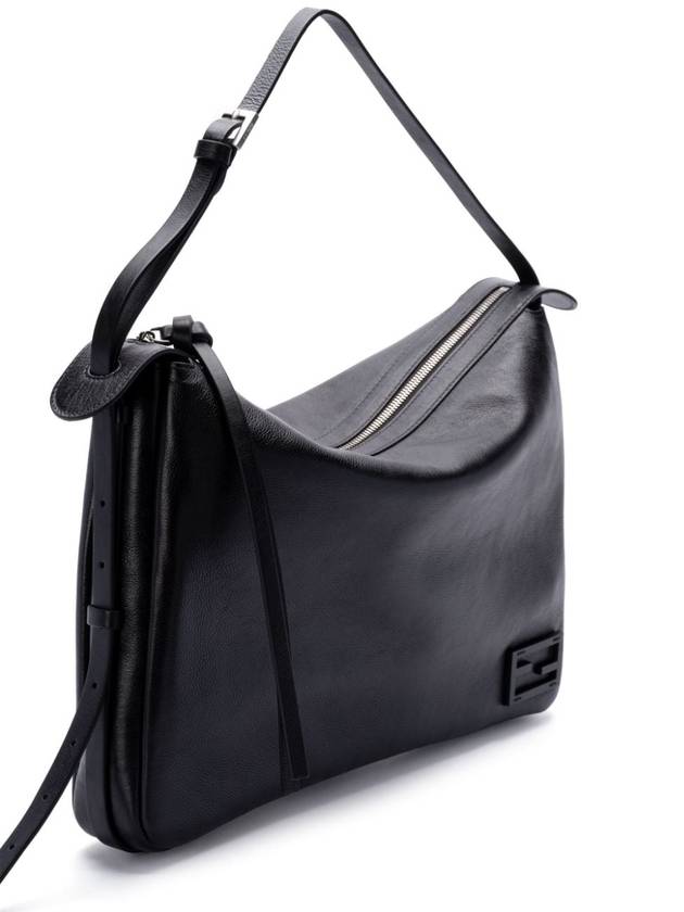 Simply Large Leather Shoulder Bag Black - FENDI - BALAAN 7