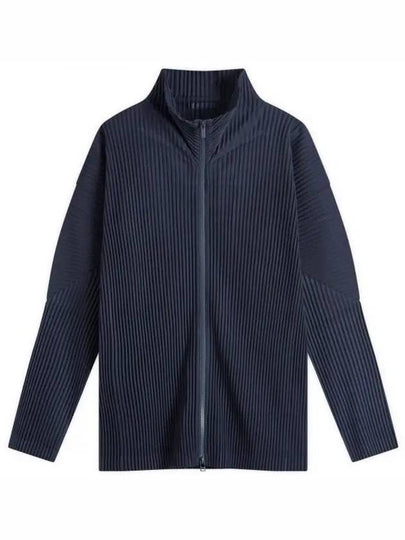 Pleated Zip Up Cardigan Black - ISSEY MIYAKE - BALAAN 2