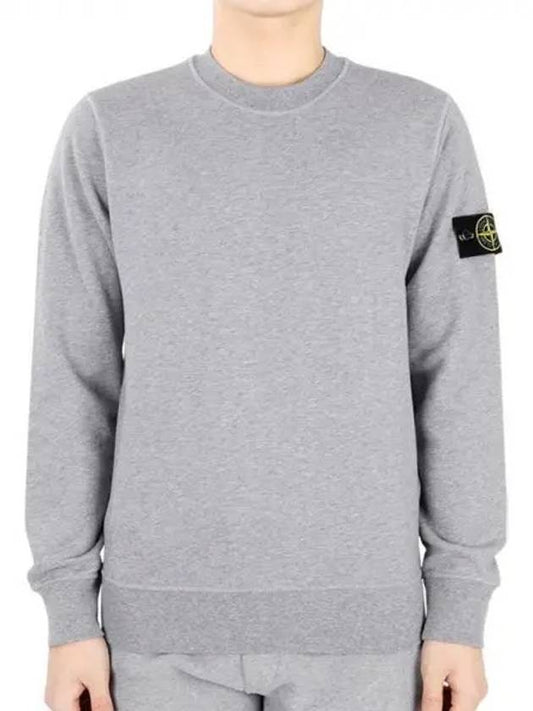 Stone Men s Waffen Patch Basic Round Sweatshirt Gray 811563051 V0M64 - STONE ISLAND - BALAAN 2