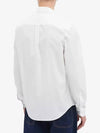 Maison Kitsune Fox Minimal Fox Head Ambroid Poplin Cotton Shirt White - MAISON KITSUNE - BALAAN 4