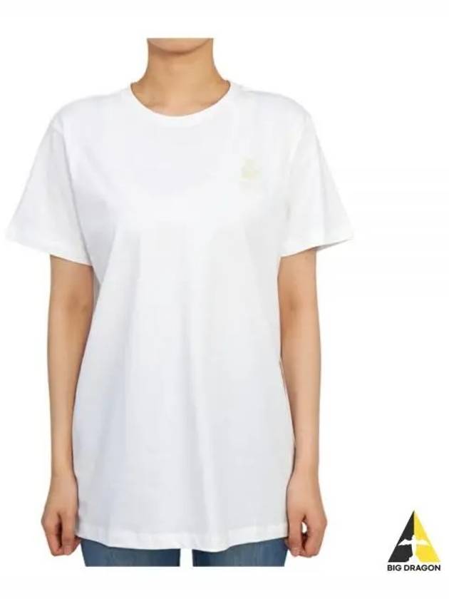 Aby Logo Short Sleeve T-Shirt White - ISABEL MARANT - BALAAN 2