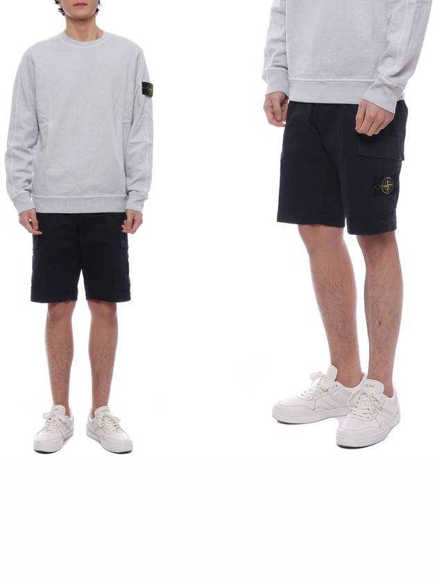 Compass Badge Cargo Shorts Navy - STONE ISLAND - BALAAN 3