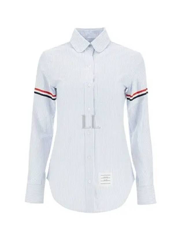 Women's Armband University Striped Oxford Shirt Blue - THOM BROWNE - BALAAN 2