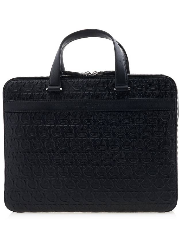 Gancini Business Brief Case Black - SALVATORE FERRAGAMO - BALAAN 2