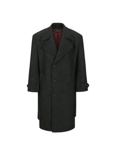 Rovy Herringbone Double Coat Charcoal - ANDERSSON BELL - BALAAN 1