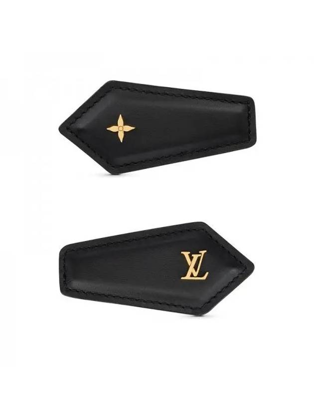 LV Backstage Leather Hair Clip Black - LOUIS VUITTON - BALAAN 1