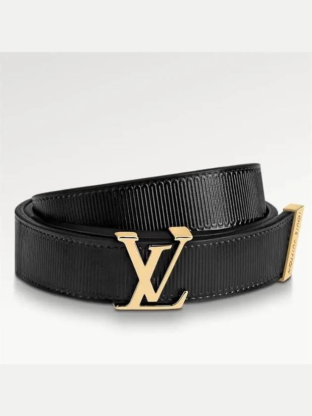 LV Initial Couture 20mm Leather Belt Black - LOUIS VUITTON - BALAAN 3