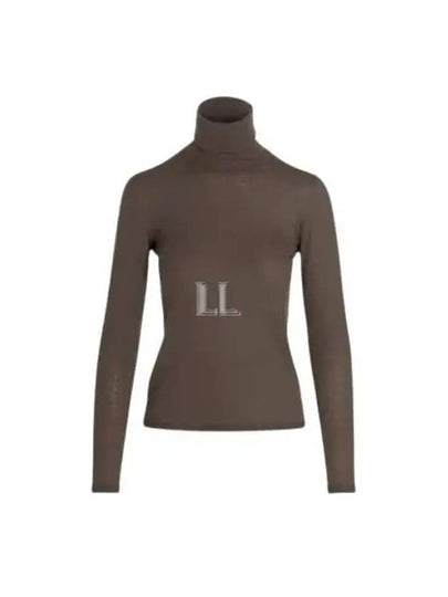 Women's Leandro Slim Fit Turtleneck Brown - MAX MARA - BALAAN 2