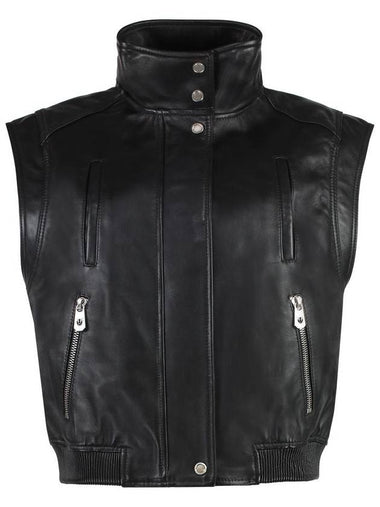 Pinko Gambia Leather Vest - PINKO - BALAAN 1