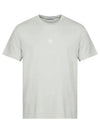 Embroidered Logo Short Sleeve T-Shirt Pearly Grey - STONE ISLAND - BALAAN 2