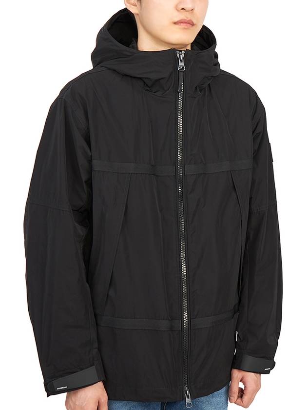 Men's Logo Applique Lightweight Windbreaker Black - BURBERRY - BALAAN 7