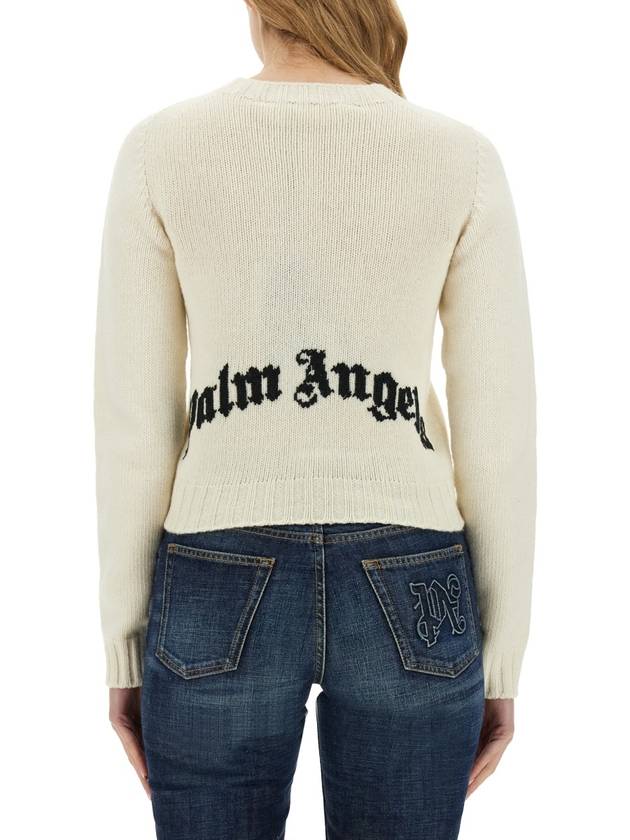 23 FW Logo Embroidery Sweater PWHE051C99KNI0010310 - PALM ANGELS - BALAAN 4